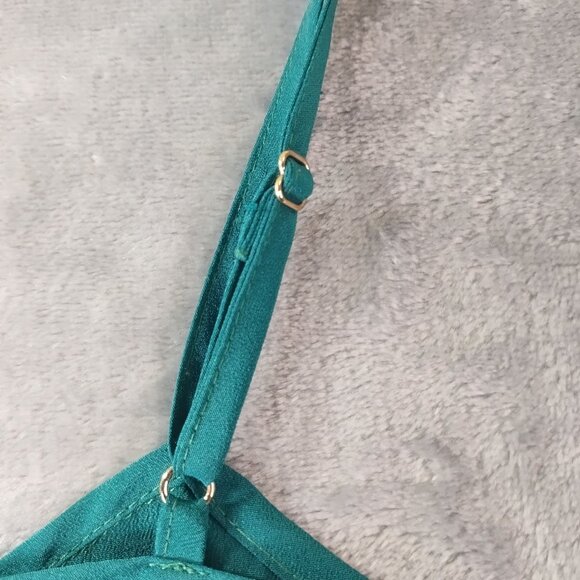 J‎ Crew Womens Teal Cami Tank Top Medium Spaghetti Strap Lightweight Summer - Picture 2 of 8